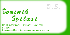 dominik szilasi business card